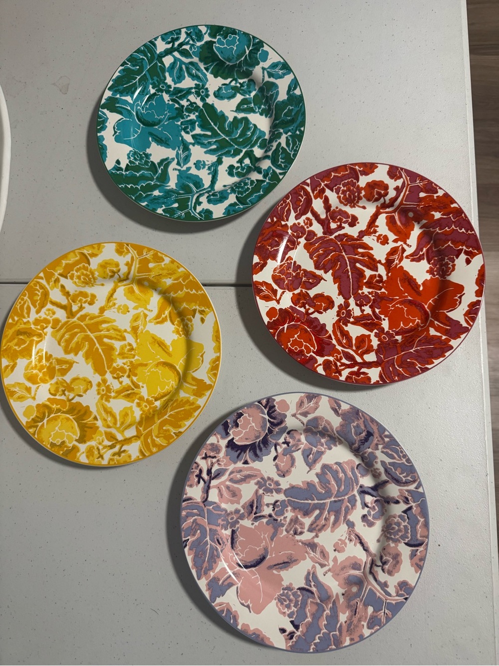 Diane Von Furstenberg White Stoneware Plate with Logo